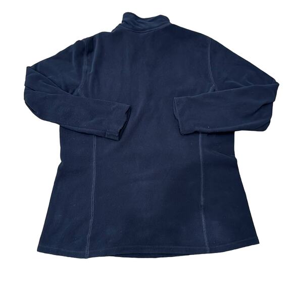 Eddie Bauer Women's Quarter Zip Pullover Fleece Sweater Dark Navy Size L - Picture 2 of 7